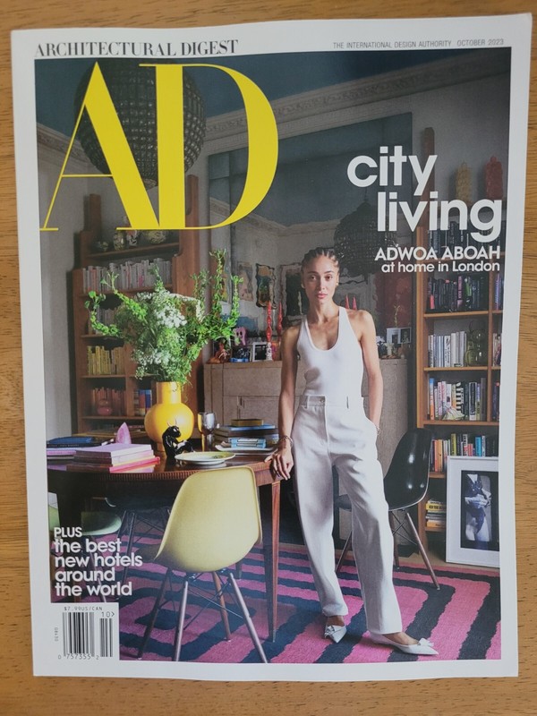 Architectural Digest Magazine October 2023 City Living Adwoa Aboah At Home