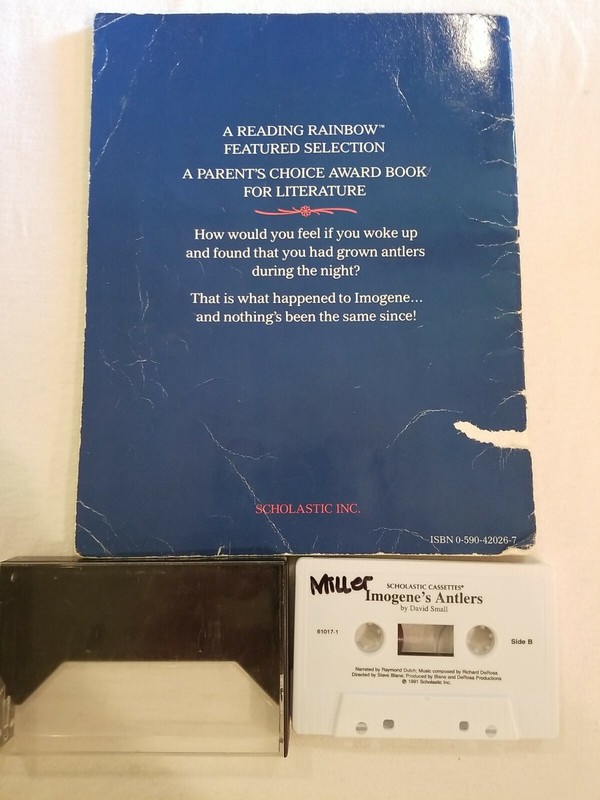 1985 VTG IMOGENES ANTLERS PAPERBACK BOOK AND AUDIO CASSETTE SCHOLASTIC FREE S/H gallery