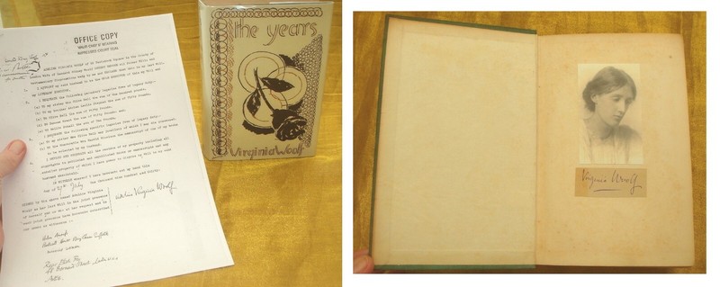 VIRGINIA WOOLF – THE YEARS – 1st/1st – 1937 and a copy of Virginia Woolf’s Will