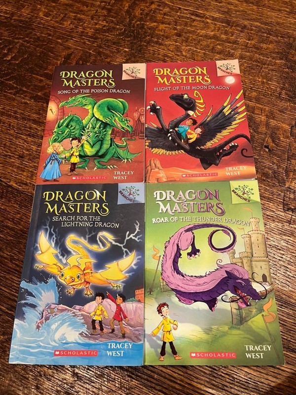 Dragon Masters Books 5-8 Scholastic Fantasy Adventure Paperback Set