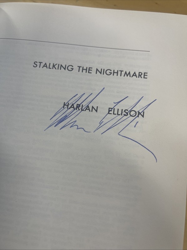 SIGNED Stalking The Nightmare Harlan Ellison 1st Ed 1982 Hardcover Dust Jacket gallery