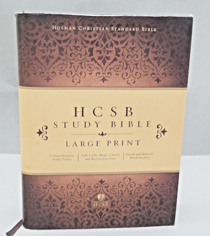 HCSB Study Bible Large Print Holman Christian Standard Bible 2015 HCDJ Book