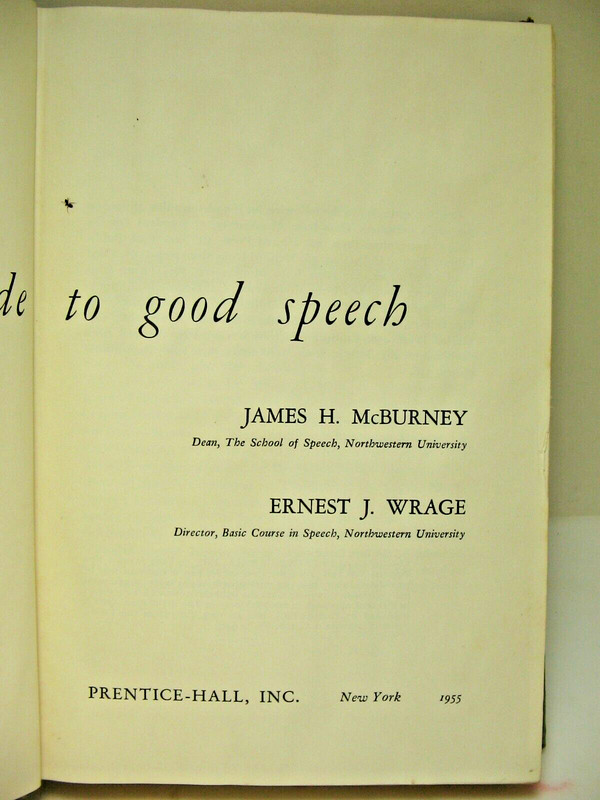 Vintage 1955 Guide to Good Speech Hardcover Prentice-Hall 346 Page VG+ gallery
