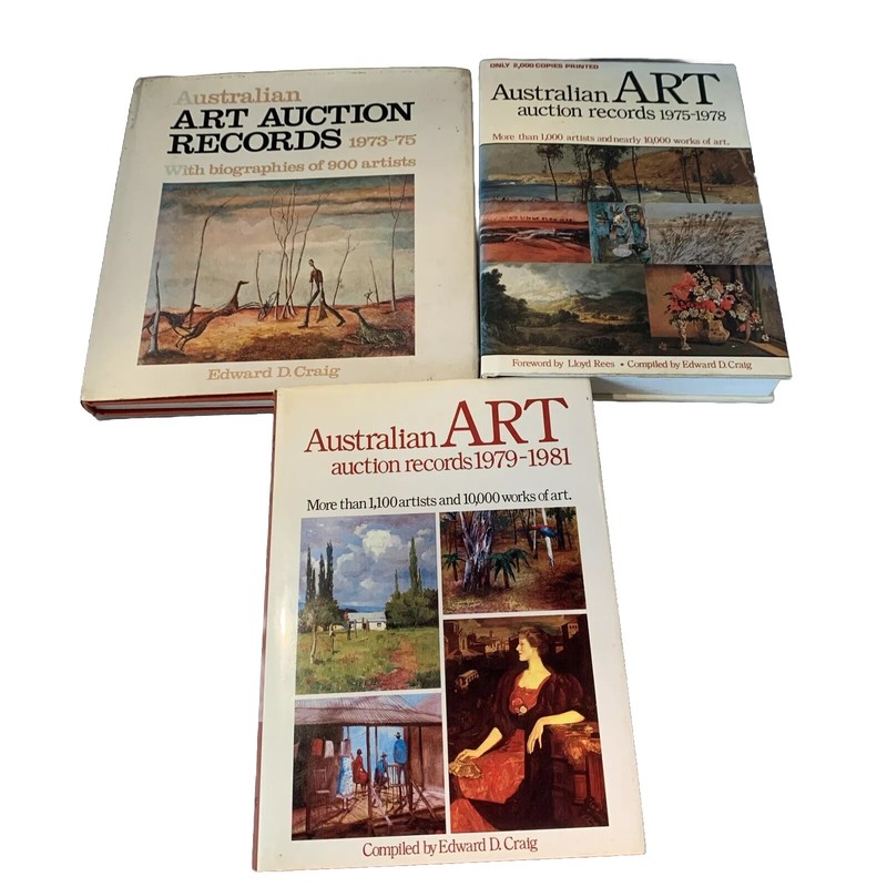 3 X Australian Art Auction Records 73-75, 75-78, 79-81, Only 2000 Copies Printed