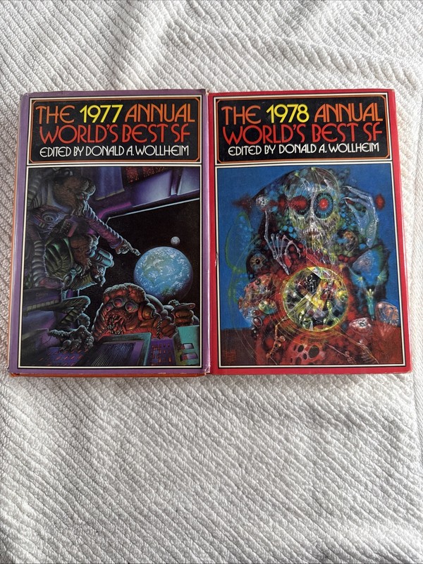 Donald A Wollheim The 1977 + 1978 Annual World’s Best HC DJ Lot