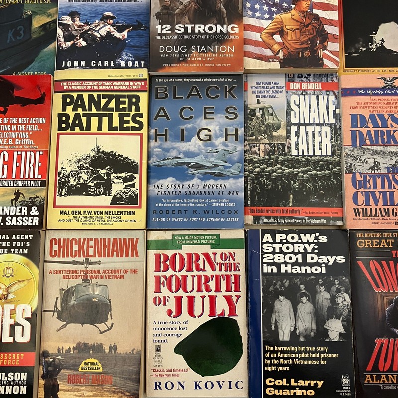 Military History Mass Market Random 12 Book Lot Non-Fiction Good to Very Good