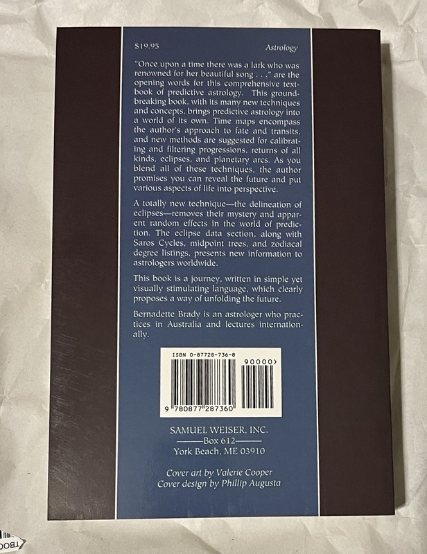 1992 The Eagle And Lark Textbook Of Predictive Astrology Bernadette Brady gallery