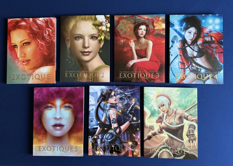 Ballistic Publishing EXOTIQUE Art Books – full set vol 1-7 Near mint condition!