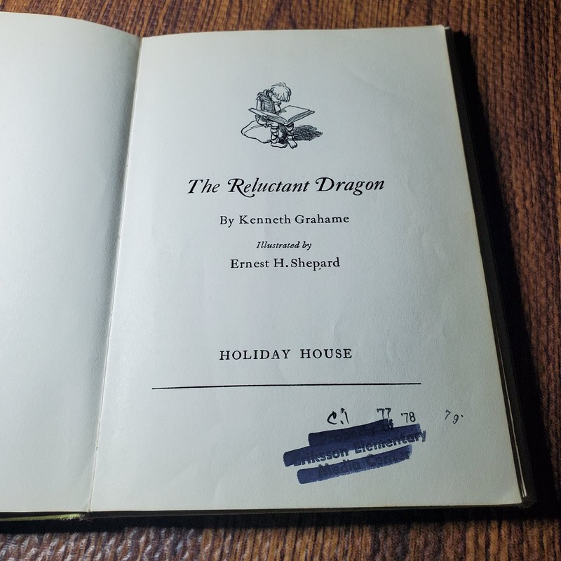 The Reluctant Dragon Kenneth Grahame 1953 Illustrated Hardcover Book Ex-Library gallery