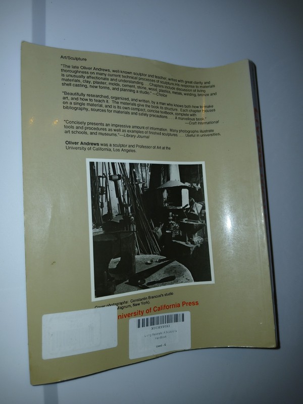 Living Materials: A Sculptor's Handbook - Paperback By Andrews, Oliver - GOOD gallery