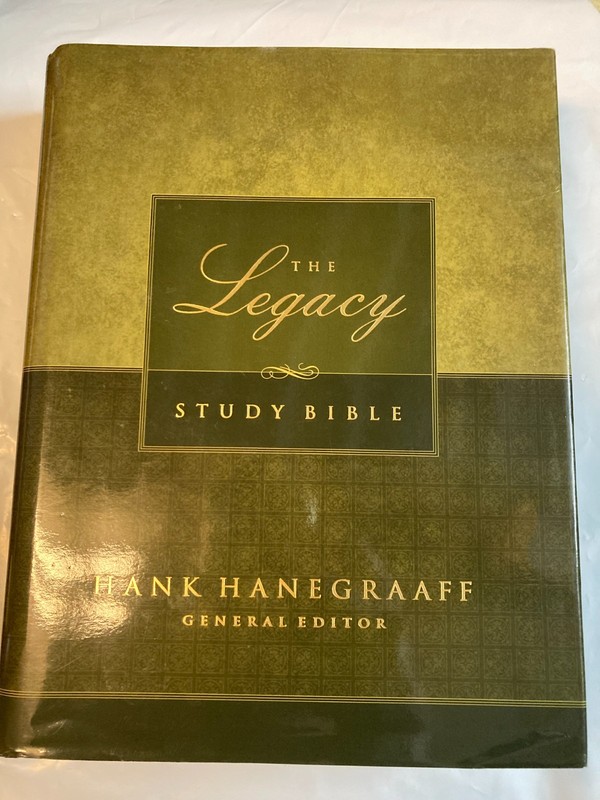 The Legacy Study Bible-NKJV by Hank Hanegraaff General Editor, Hardcover DJ 2007