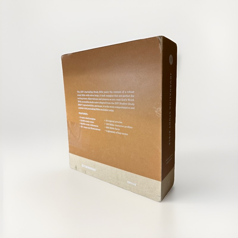 ESV Journaling Study Bible w/ Slip Cover (TruTone Over Board, Nubuck Caramel) gallery