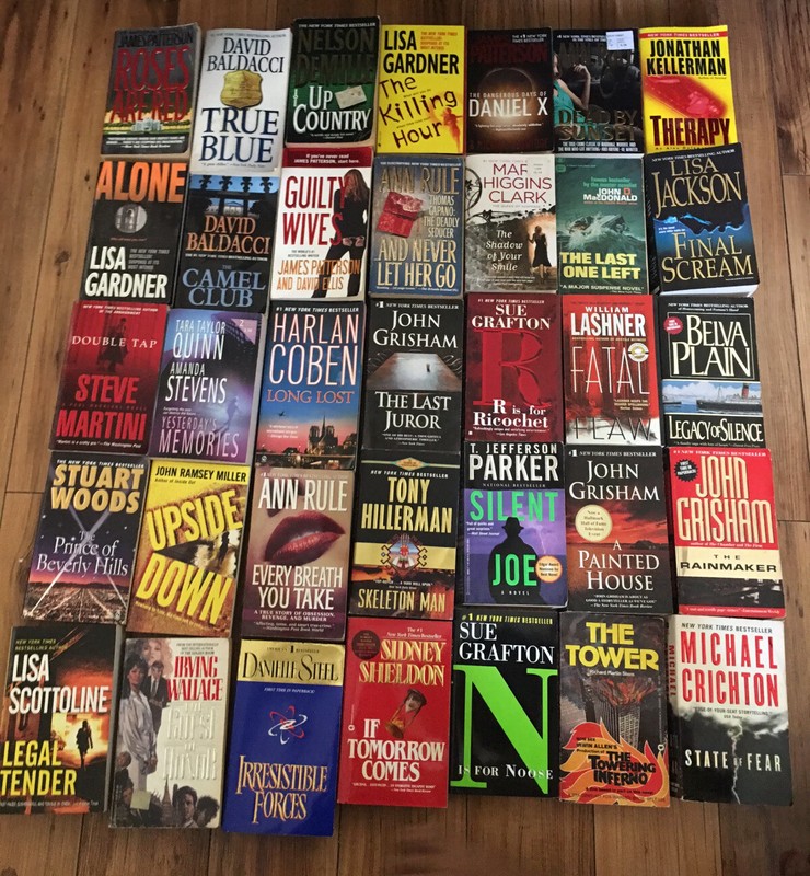 Mix Lot Of 10 Suspense Crime Mystery Thriller Fiction Paperback Books Random gallery