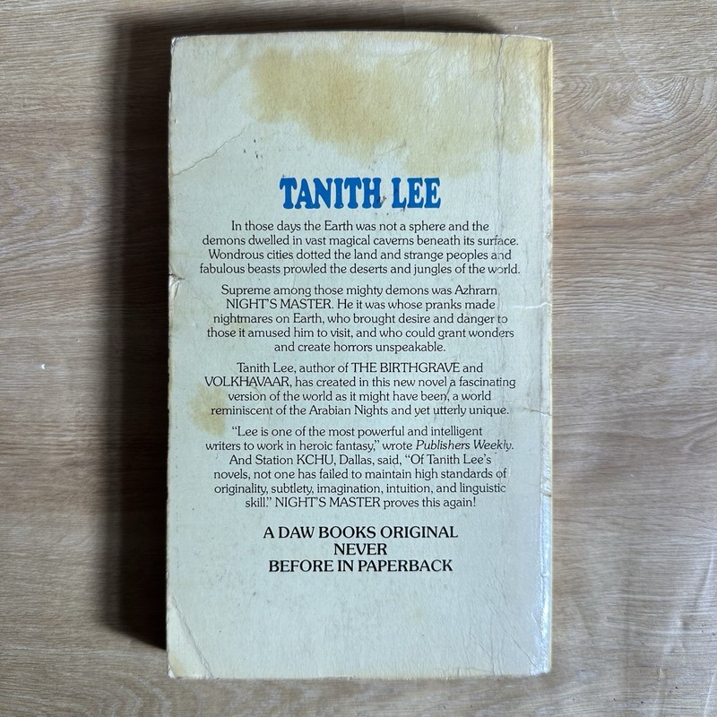 Night’s Master Tanith Lee DAW Books 313 Tales From the Flat Earth Book Paperback gallery