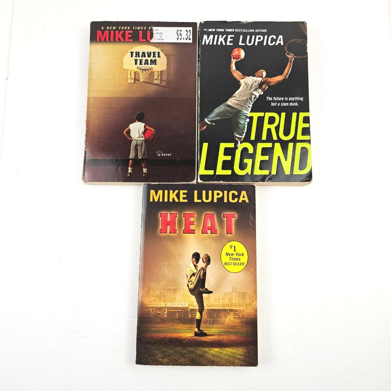 Mike Lupica Lot of 3 Sports Books Travel Team True Legend Heat