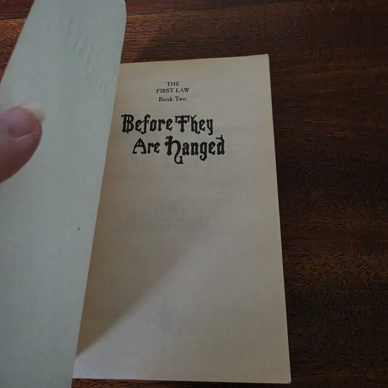Before They Are Hanged (The First Law: Book Two) By Joe Abercrombie Paperback gallery