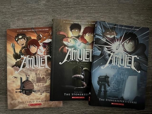 Amulet Books 1-3. Graphic Novels by Kazu Kibuishi. Trade PB Lot.