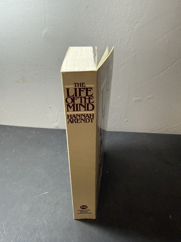 The Life of the Mind by Hannah Arendt One-Volume Edition Philosophy HBJ Book gallery