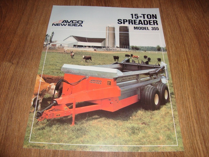 Vintage New Idea 15-Ton Spreader Brochure Model 355 Single Page Form No 8205-5