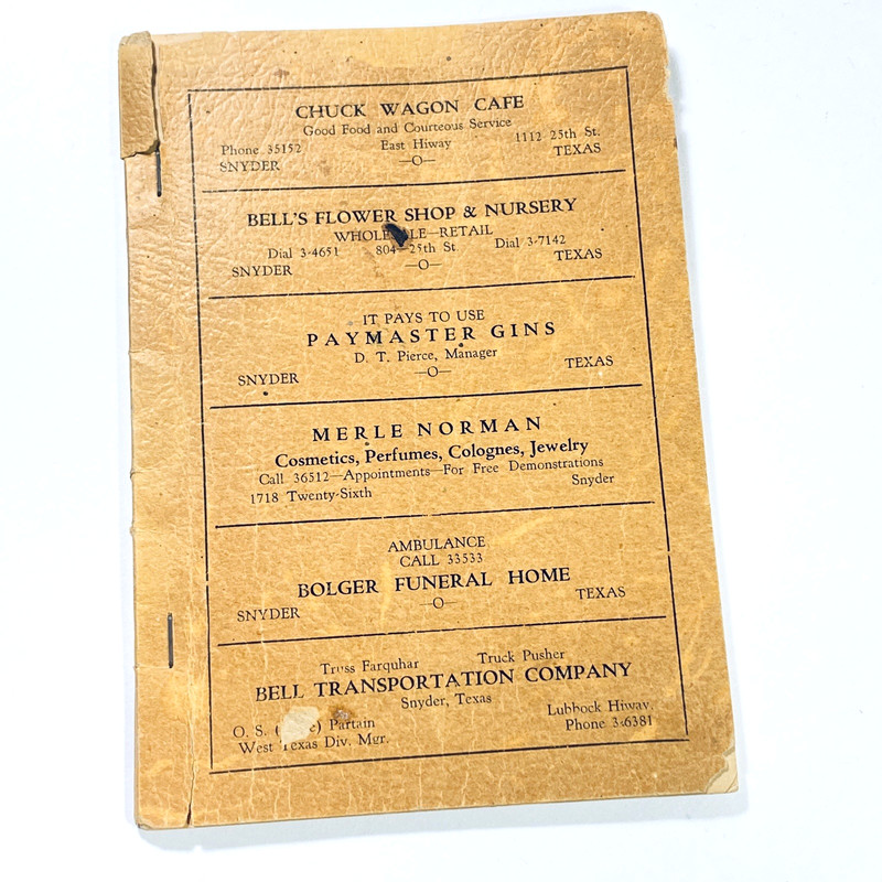 REVIVAL SONGS – 1920’S / 30’S HYMNAL – SHAPED NOTES – SNYDER TX – **RARE**