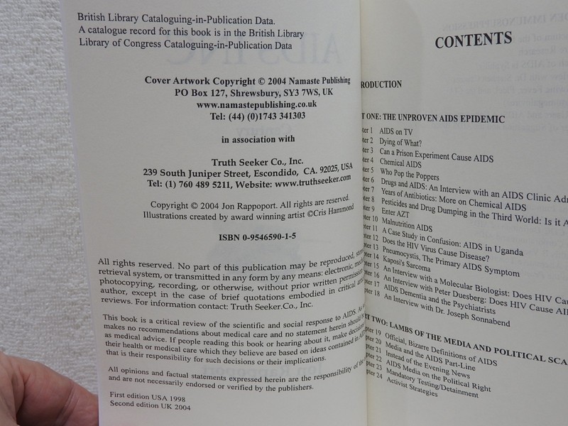 AIDS Inc. Scandal by Jon Rappoport 346 Pages Paperback 2nd Edition 2004 👀*..... gallery