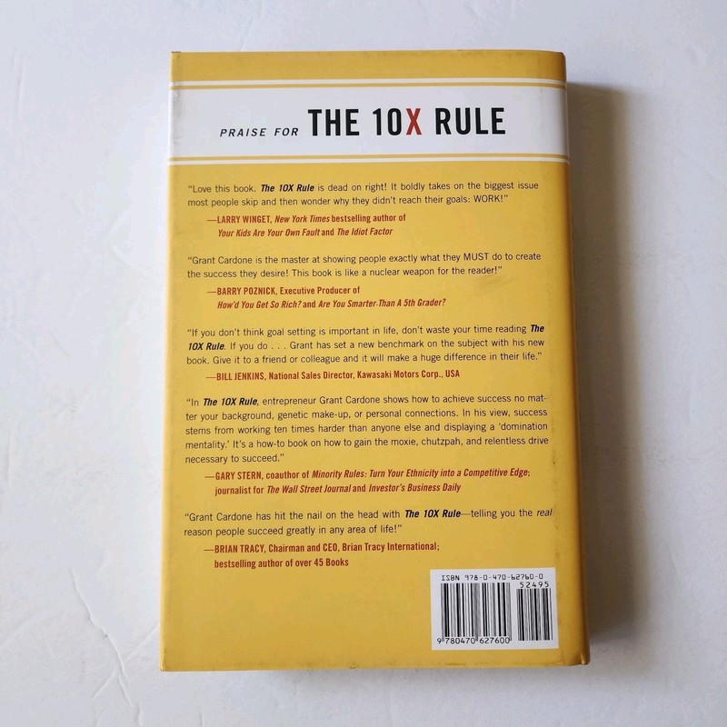 The 10X Rule : The Only Difference Between Success and Failure by Grant Cardone gallery