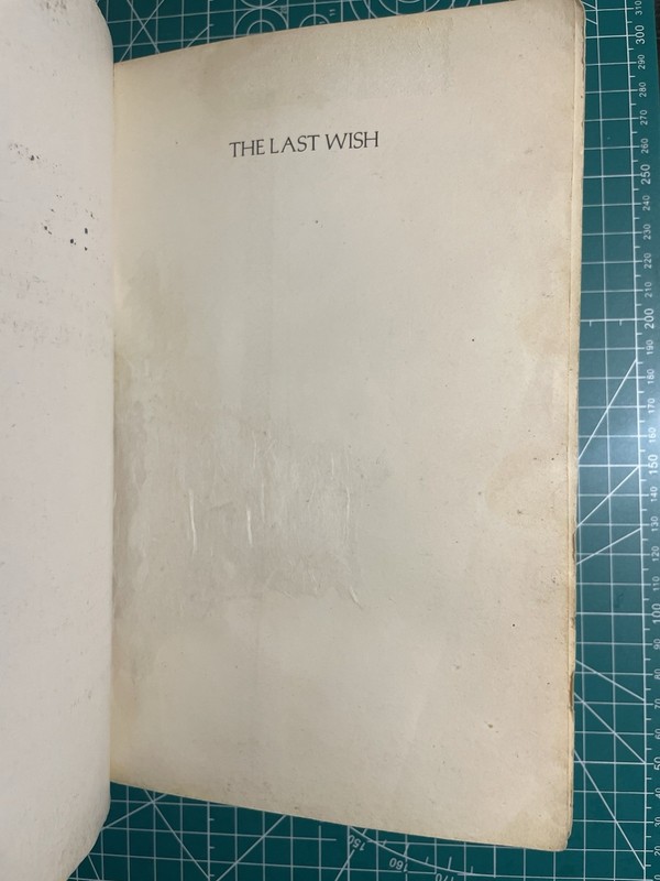 The Last Wish 1st Eng Ed 1st Print SC Andrzej Sapkowski Gollancz Fair Condition gallery