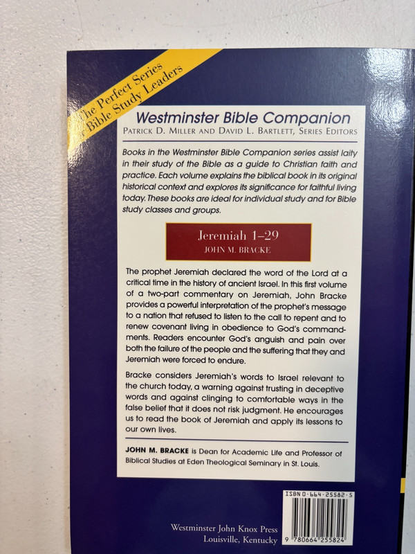 John M. Bracke Jeremiah 1-29 (Paperback) Westminster Bible Companion gallery