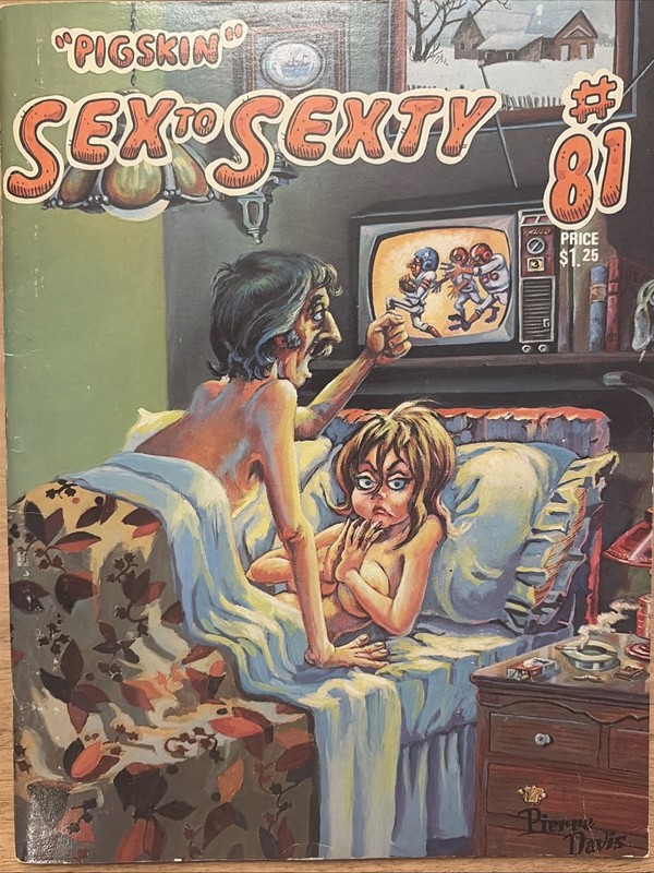 SEX TO SEXTY Adult Humor Book #81 “Pigskin” Pierre Davis Rare – 1976!