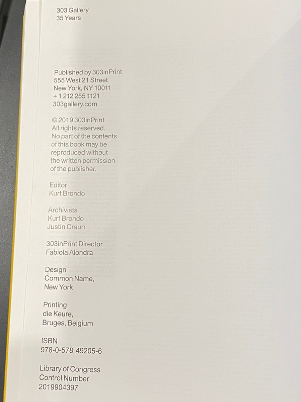 303 Gallery : 35 Years by N.Y.) Staff 303 Gallery (New York (Hardcover) gallery