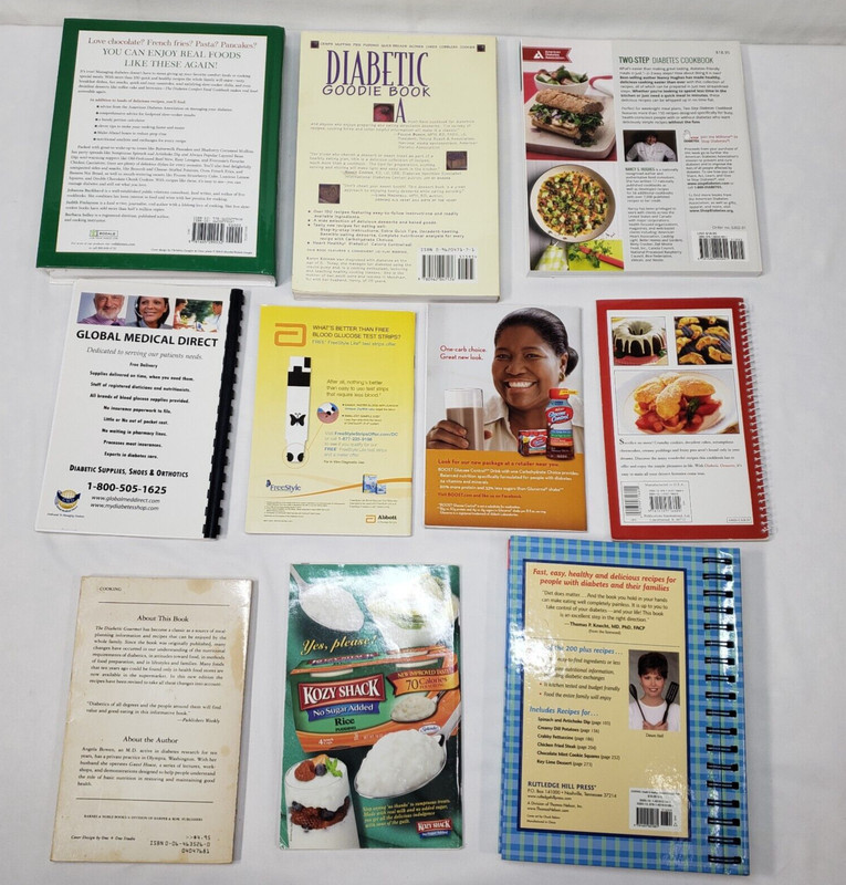 Diabetic Cookbooks Lot Of 10 Healthy Cooking With Diabetes Recipes Meals Dessert gallery