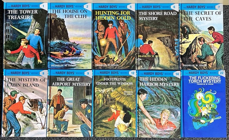 Hardy Boys Lot Of 10 Random Hardcover Books 1,2,5,6,7,8,9,12,14,22 LIKE NEW
