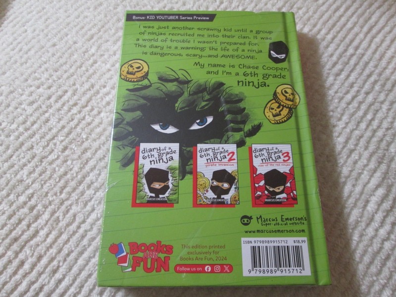 3-in-1 Diary of a 6th Grade Ninja by Marcus Emerson Omnibus HC #1 2 3 gallery
