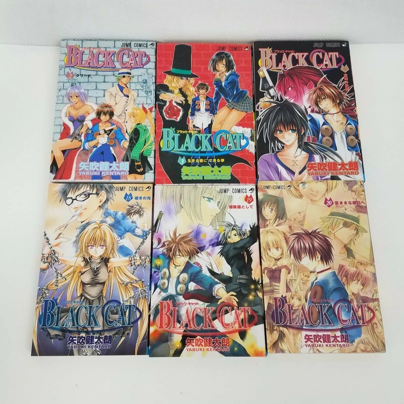 Black Cat Vols. 2, 3, 9, 18, 19, & 20 (in Japanese) by Kentaro Yabuki