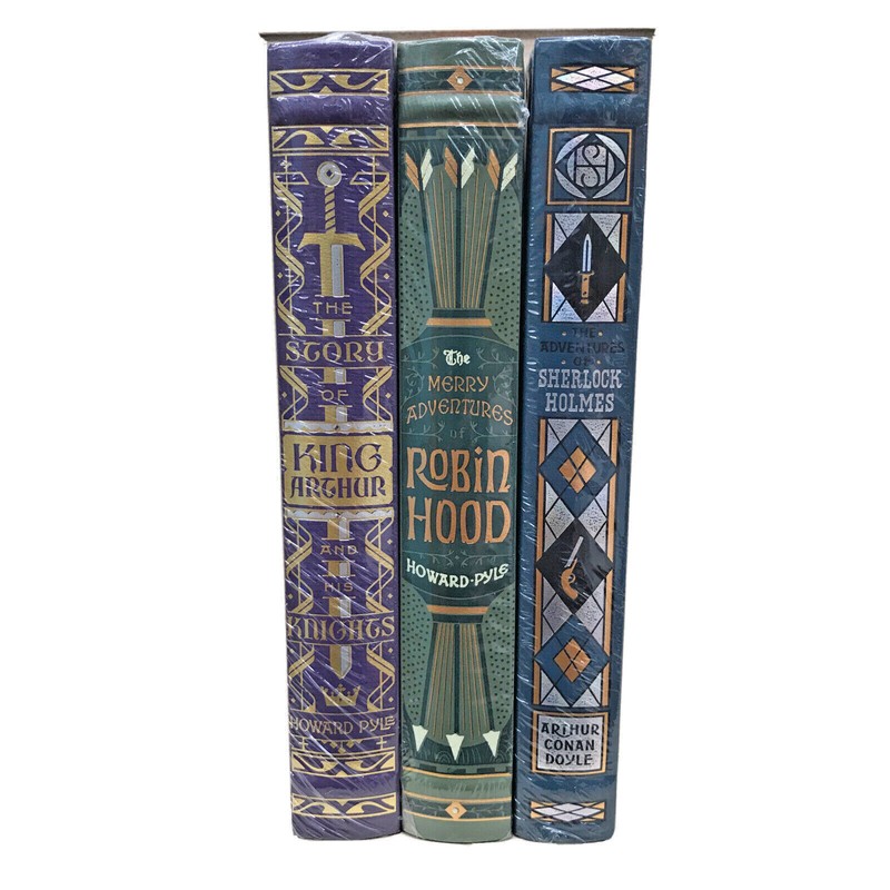 ❤️KING ARTHUR, ROBIN HOOD, SHERLOCK HOLMES LeatherBound Child’s Classics NEW gallery
