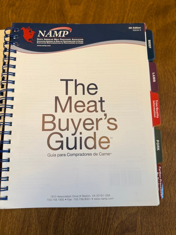 The Meat Buyer's Guide-Spiral bound 6th ed 2010-NAMP-Illus.- Spanish cut names gallery