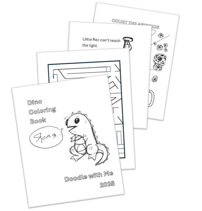 DIGITAL CONTENT- 2025 Merrick Dinosaur 30 Page Activity Book - PRINTING REQUIRED gallery