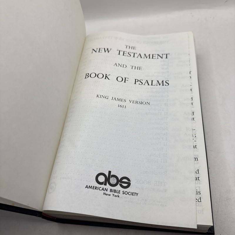 New Testament Psalms KJV Giant Print Hardcover American Bible Society Bible 1980 gallery