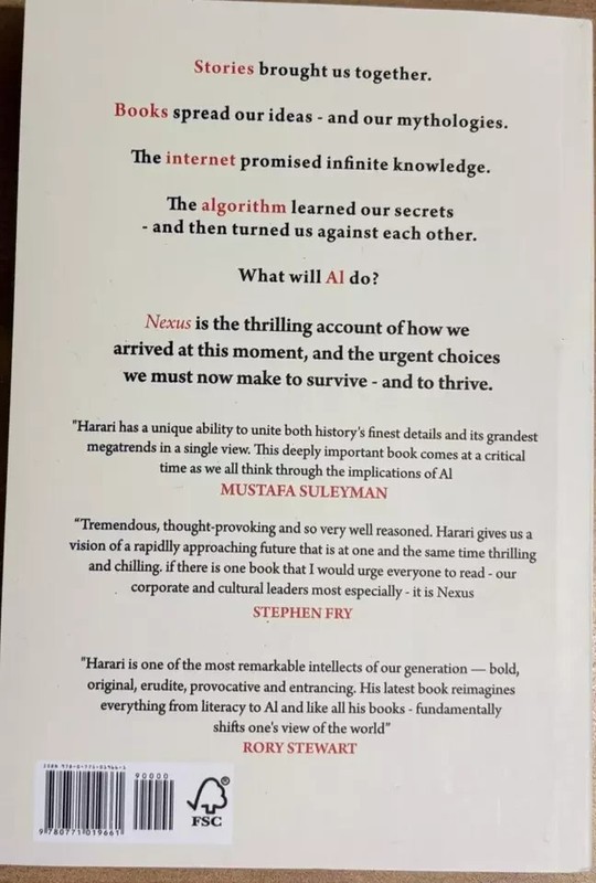 Nexus A Brief History of Information Networks AI by Yuval Noah Harari, Paperback gallery