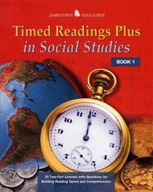 Timed Readings Plus in Social Studies Book 1 : 25 Two-Part Lesson