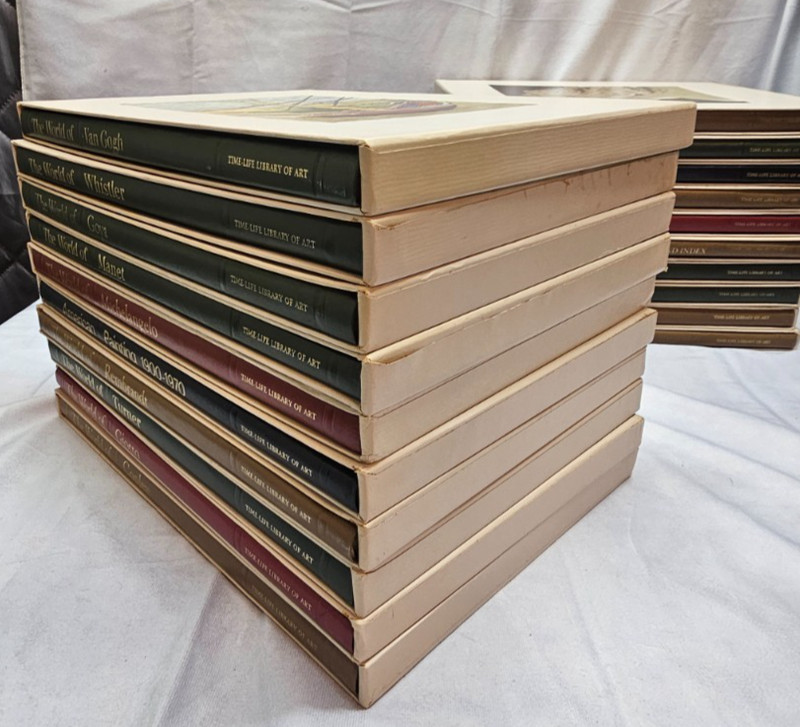 1967 Complete Set of 28 Time Life Library of Art Hardcovers w/Slip Covers-USED gallery