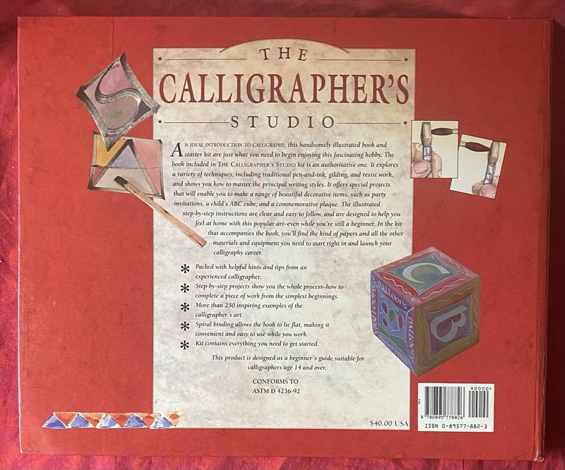 The Calligraphy Studio, ISBN 0-89577-882-3, 15” X 12.5” X 1”, 3 lbs. gallery