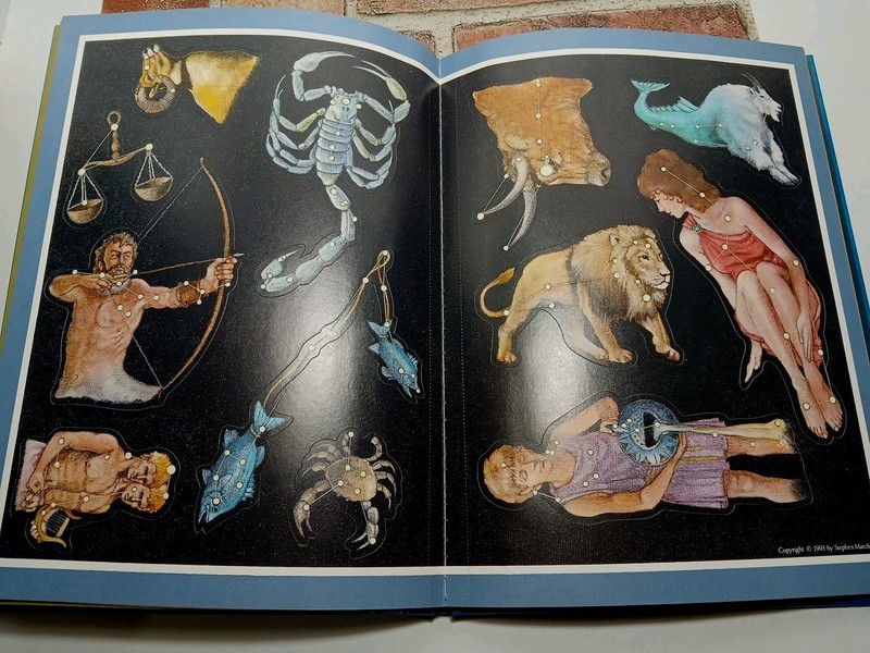 Lot Of 2 Glow-in-the-Dark Zodiac/Night Sky Storybook by Stephen Marchesi (1993) gallery