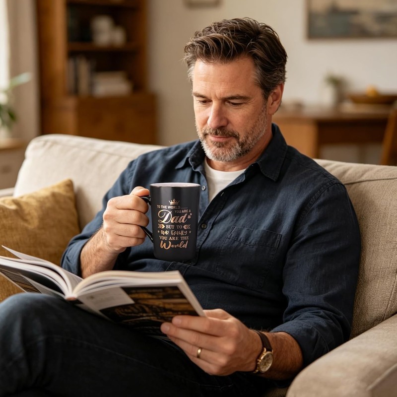 Memorable 14oz Coffee Mug for Dad - Thoughtful Father's Day Present in Gift Box gallery