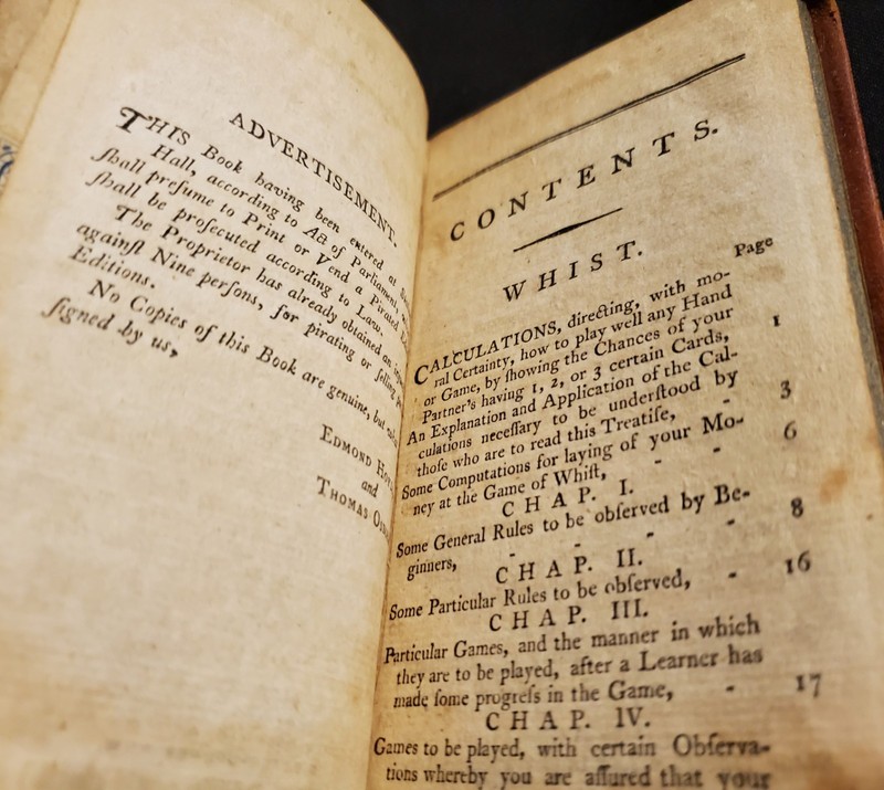 1700's RARE BOOK Mr. Hoyle's Games of Whist, Quadrille, Piquet Chess Back-Gammon gallery