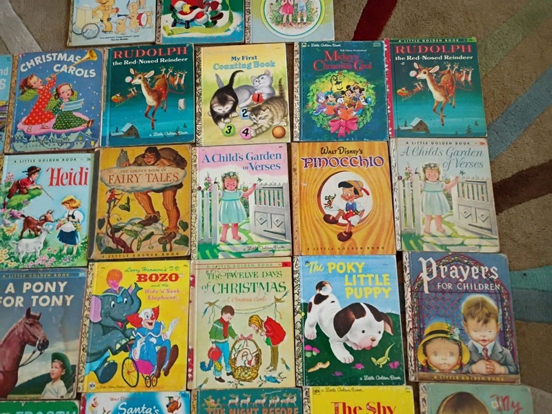 Lot of 33 Little Golden Books Vintage 1940's To 1980's Fair Condition gallery