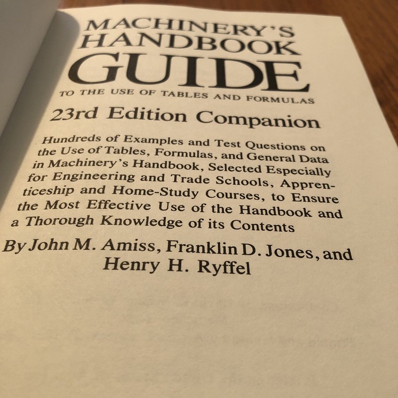 Machinery's Handbook Guide 23 Revised Edition 1988 gallery