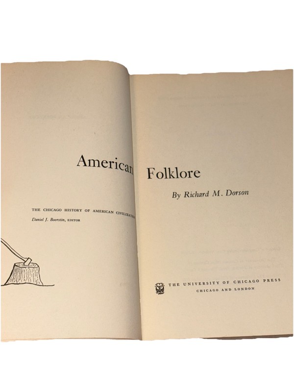American Folklore by Richard M. Dorson 1964 Fourth Printing Paperback gallery