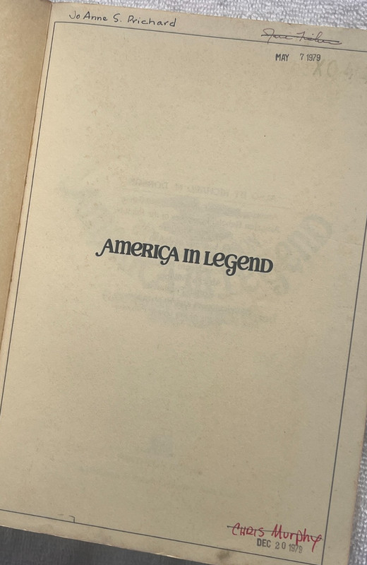 AMERICA IN LEGEND - Folklore From The Colonial Period... DORSON * TPB '73 1stEd gallery