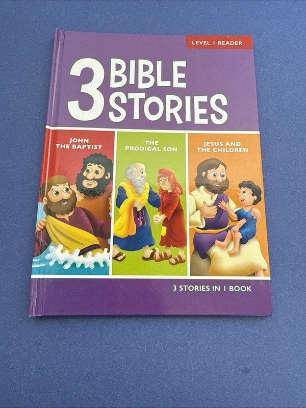 Lot of 6 ~ HC Books ~ BIBLE STORIES ~ 3 in 1 Books ~ Level 1 & Level 2 Readers gallery
